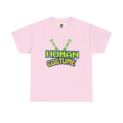 Alien Antenna "Human Costume" T‑Shirt — Funny Sci‑Fi Halloween Tee