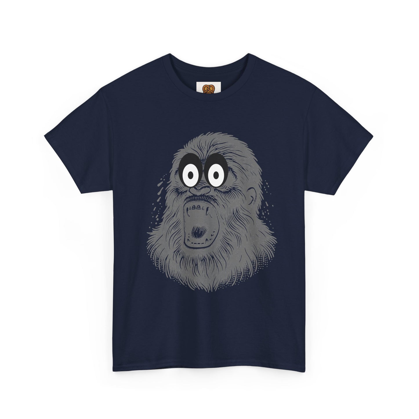 Screaming Ape Graphic Tee — Retro Monochrome Primate Design