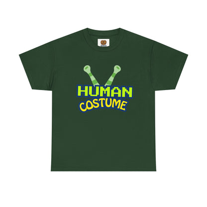 Alien Antenna "Human Costume" T‑Shirt — Funny Sci‑Fi Halloween Tee
