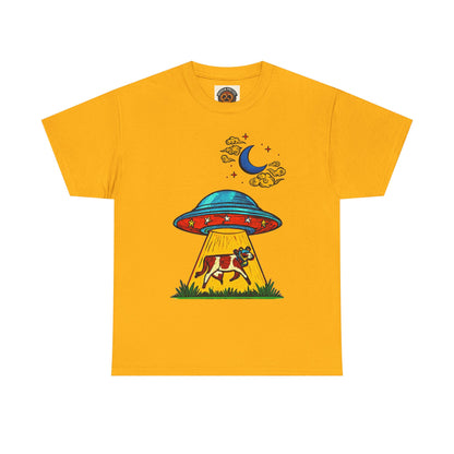 Alien UFO Cow Abduction T-Shirt