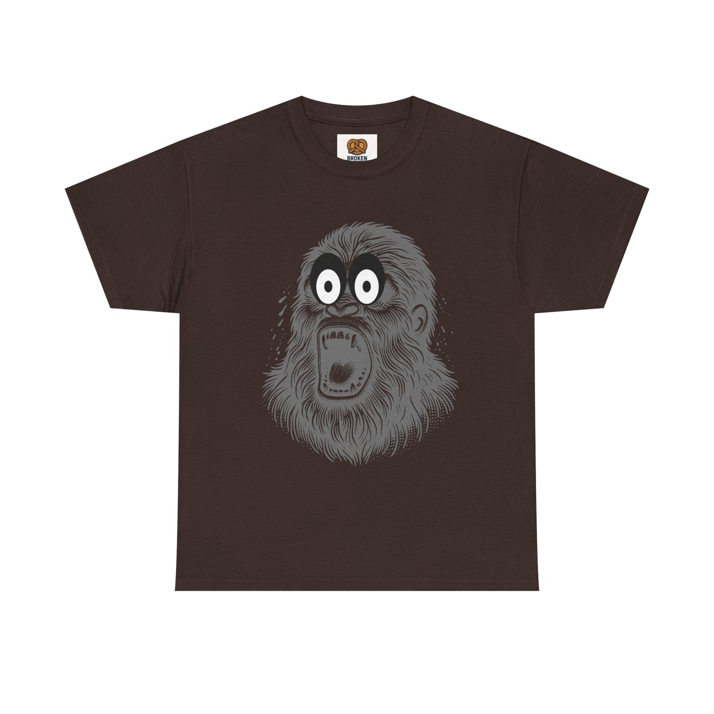 Screaming Ape Graphic Tee — Retro Monochrome Primate Design