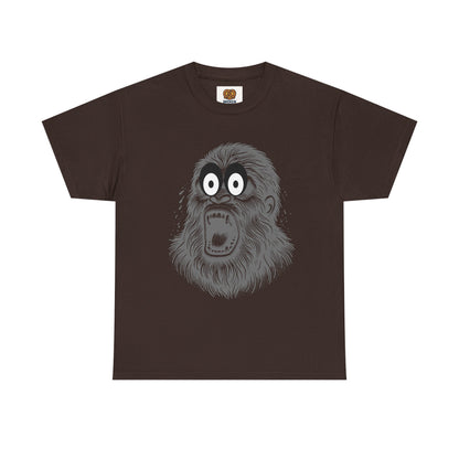 Screaming Ape Graphic Tee — Retro Monochrome Primate Design