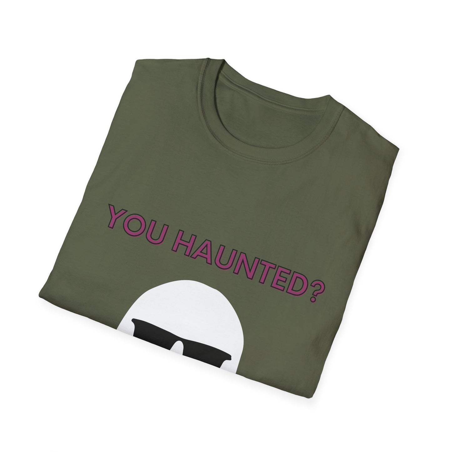 You Haunted? Ghost Graphic T-Shirt — Funny Halloween Tee with Sunglasses Ghost