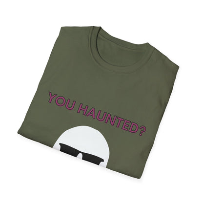 You Haunted? Ghost Graphic T-Shirt — Funny Halloween Tee with Sunglasses Ghost