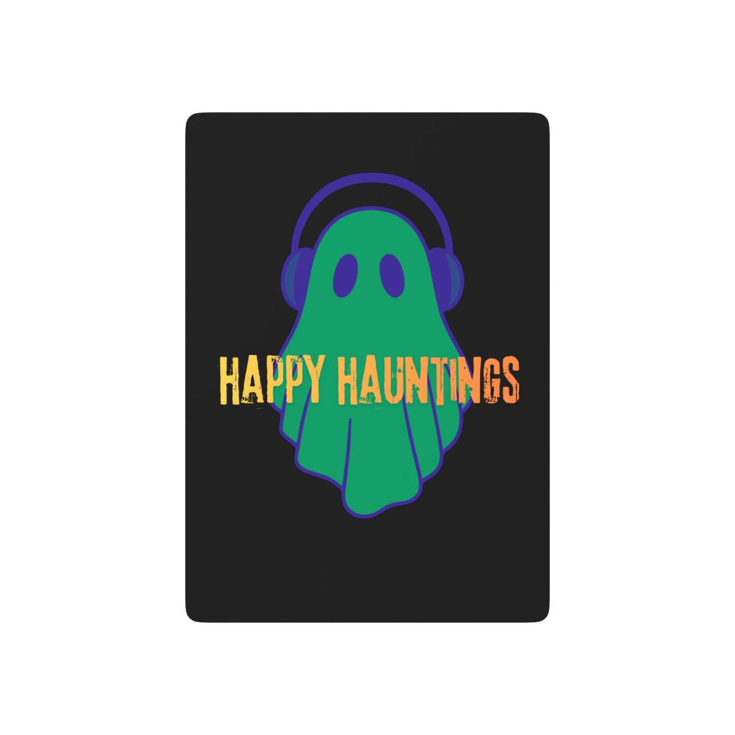 Happy Hauntings Poker Playing Cards — Halloween Ghost Deck