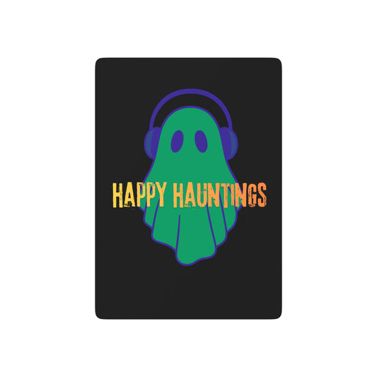 Happy Hauntings Poker Playing Cards — Halloween Ghost Deck