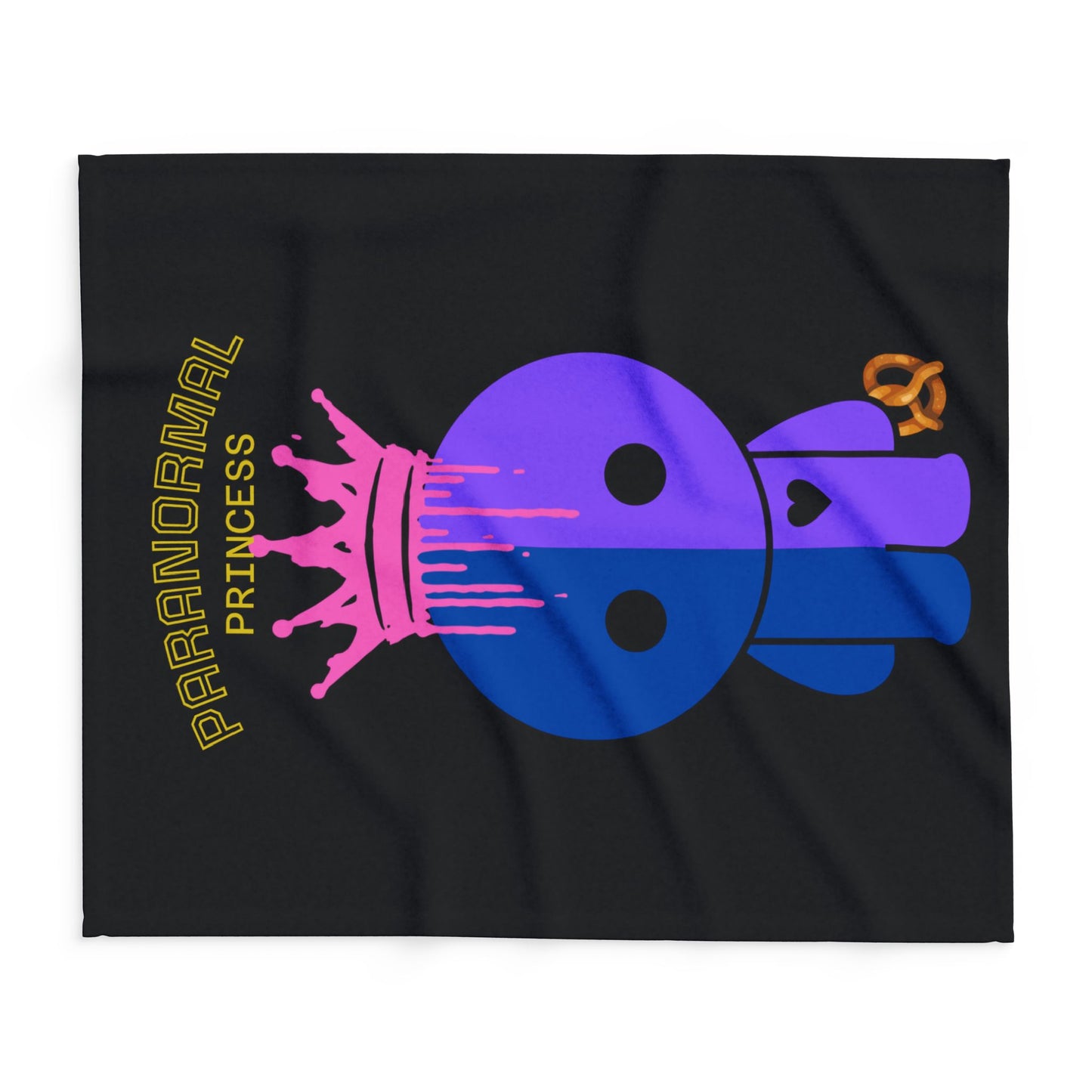 Paranormal Princess Arctic Fleece Blanket — Cute Goth Ghost Crown Throw