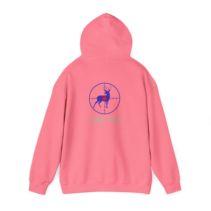 I See You Buck Deer Hoodie – Hunting Target Graphic Sweatshirt