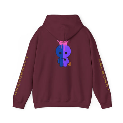 Princess Paranormal Hoodie — Cute Neon Crown Ghost Graphic Pullover