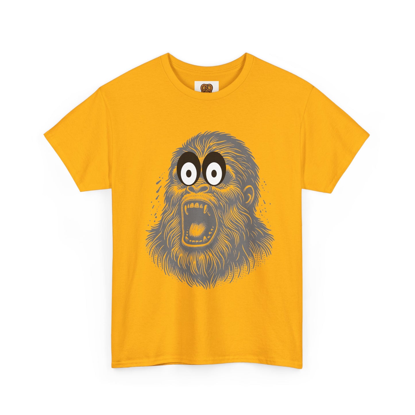Screaming Ape Graphic Tee — Retro Monochrome Primate Design