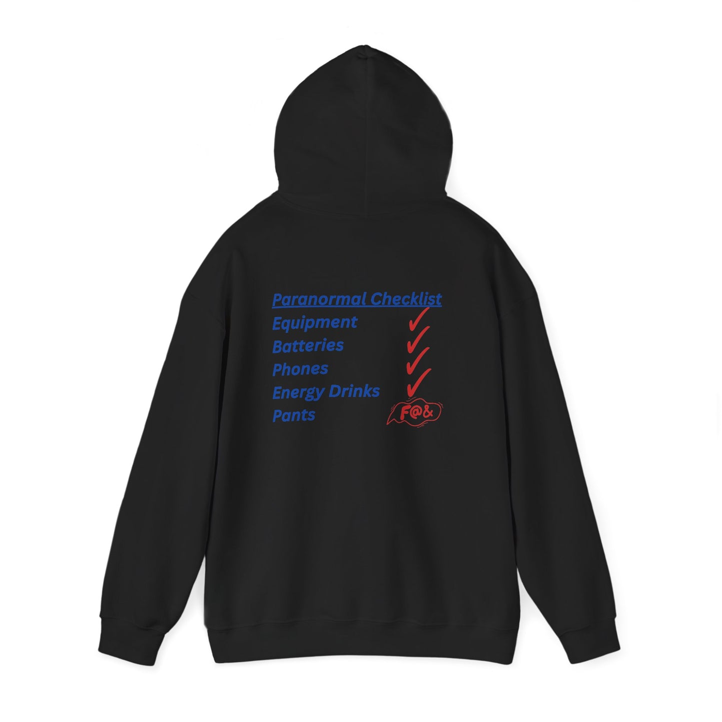 Paranormal Checklist Hoodie — Ghost Hunter Hooded Sweatshirt