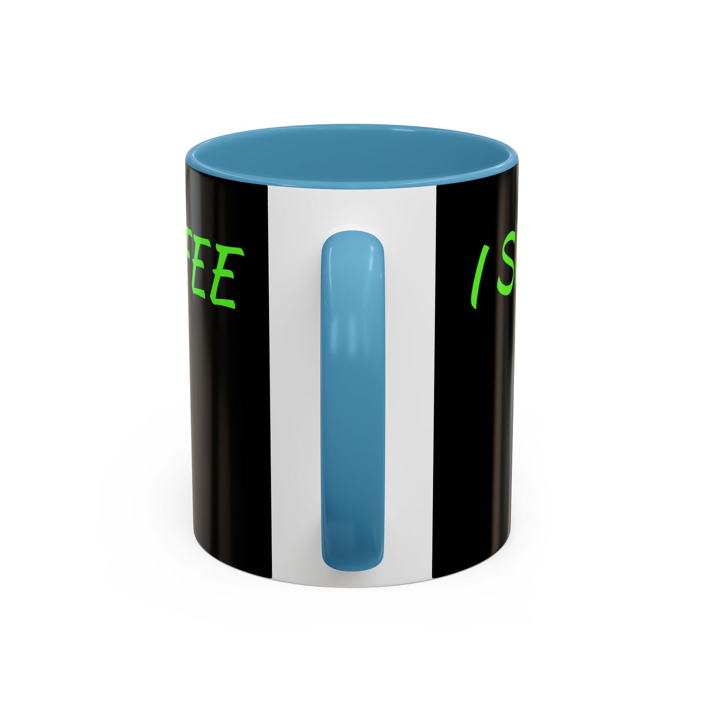 Funny Coffee Mug - "Dear It's Coffee Time" Neon Green Accent Mug (11/15oz)