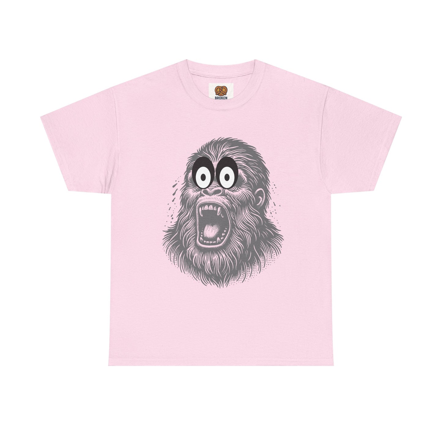 Screaming Ape Graphic Tee — Retro Monochrome Primate Design