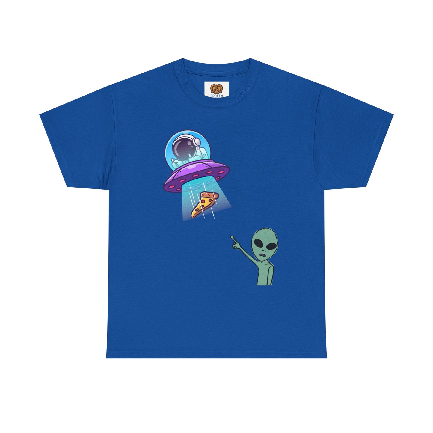 Alien Abduction Pizza T‑Shirt — Funny UFO Graphic Tee