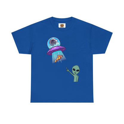 Alien Abduction Pizza T‑Shirt — Funny UFO Graphic Tee