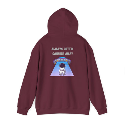 Astronaut UFO Hoodie — "Carried Away" Space Abduction Sweatshirt