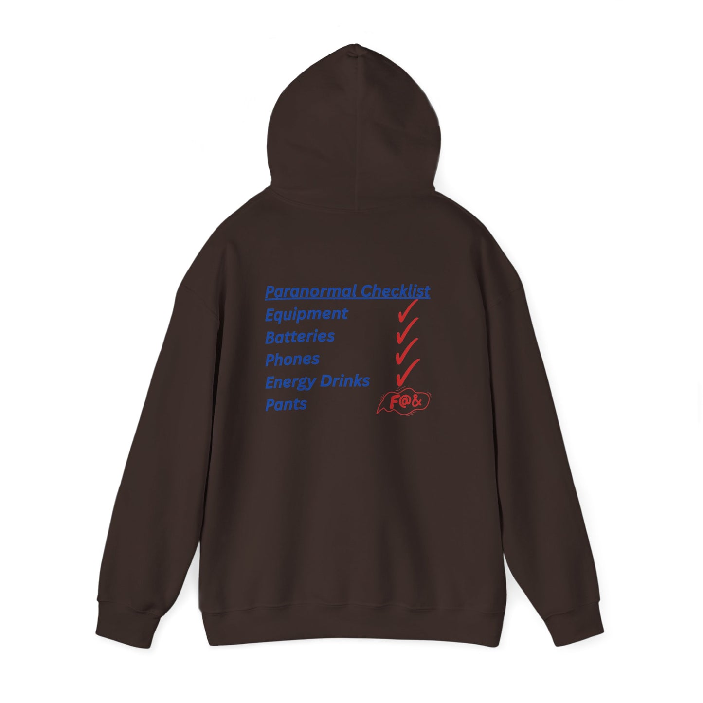 Paranormal Checklist Hoodie — Ghost Hunter Hooded Sweatshirt