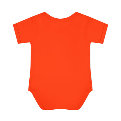 Infant Bodysuit - "Spooky & Cute" Halloween Baby Onesie (Orange)