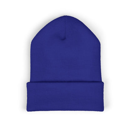 Paratees Embroidered Cuffed Beanie — Minimal Winter Knit Hat