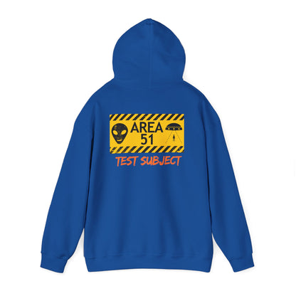 Area 51 Test Subject Hoodie — Alien Graphic Hooded Sweatshirt