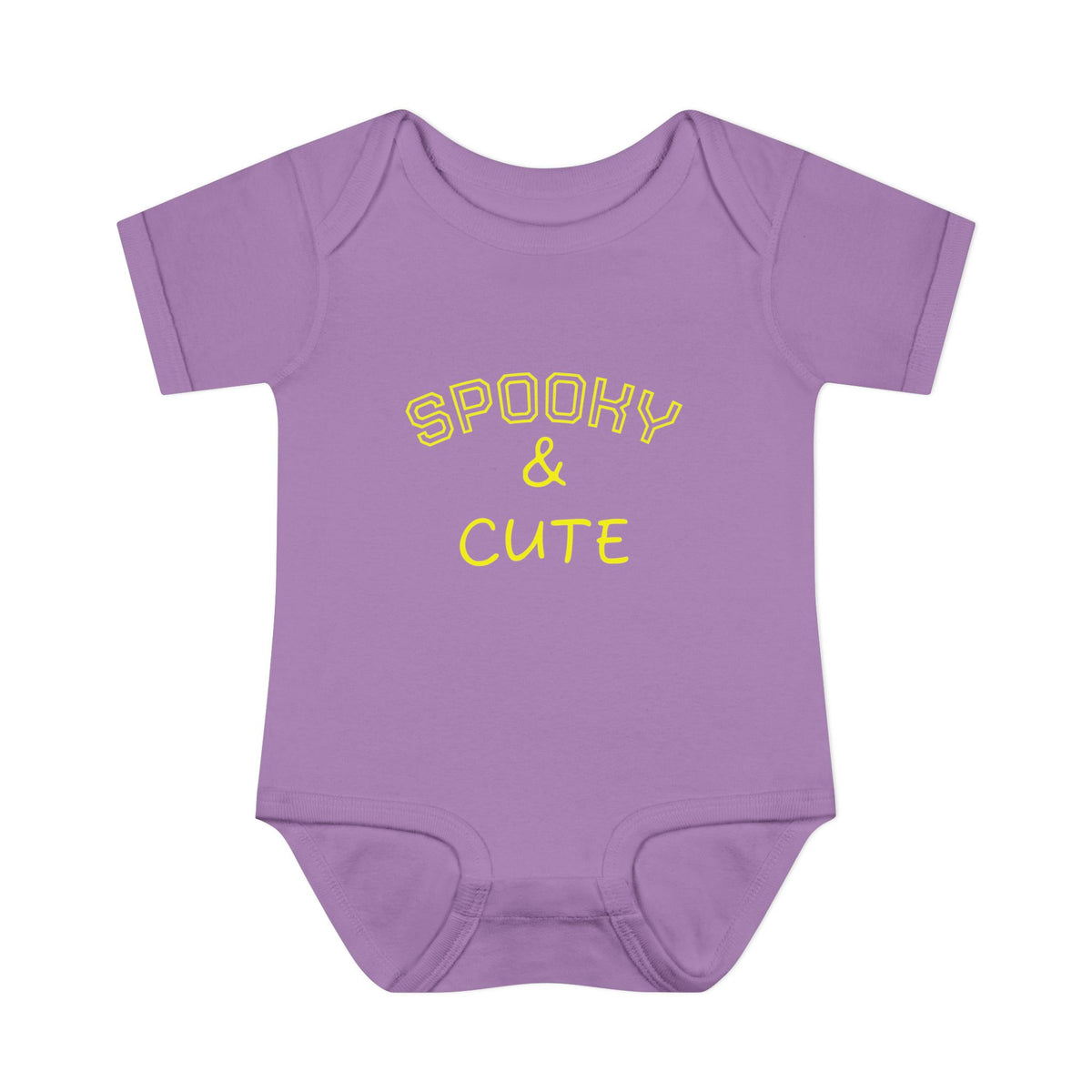 Infant Bodysuit - "Spooky & Cute" Halloween Baby Onesie (Orange)