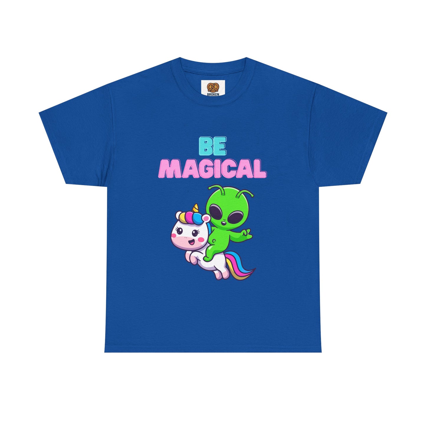 Be Magical Alien Riding Unicorn T-Shirt — Cute Kawaii Graphic Tee