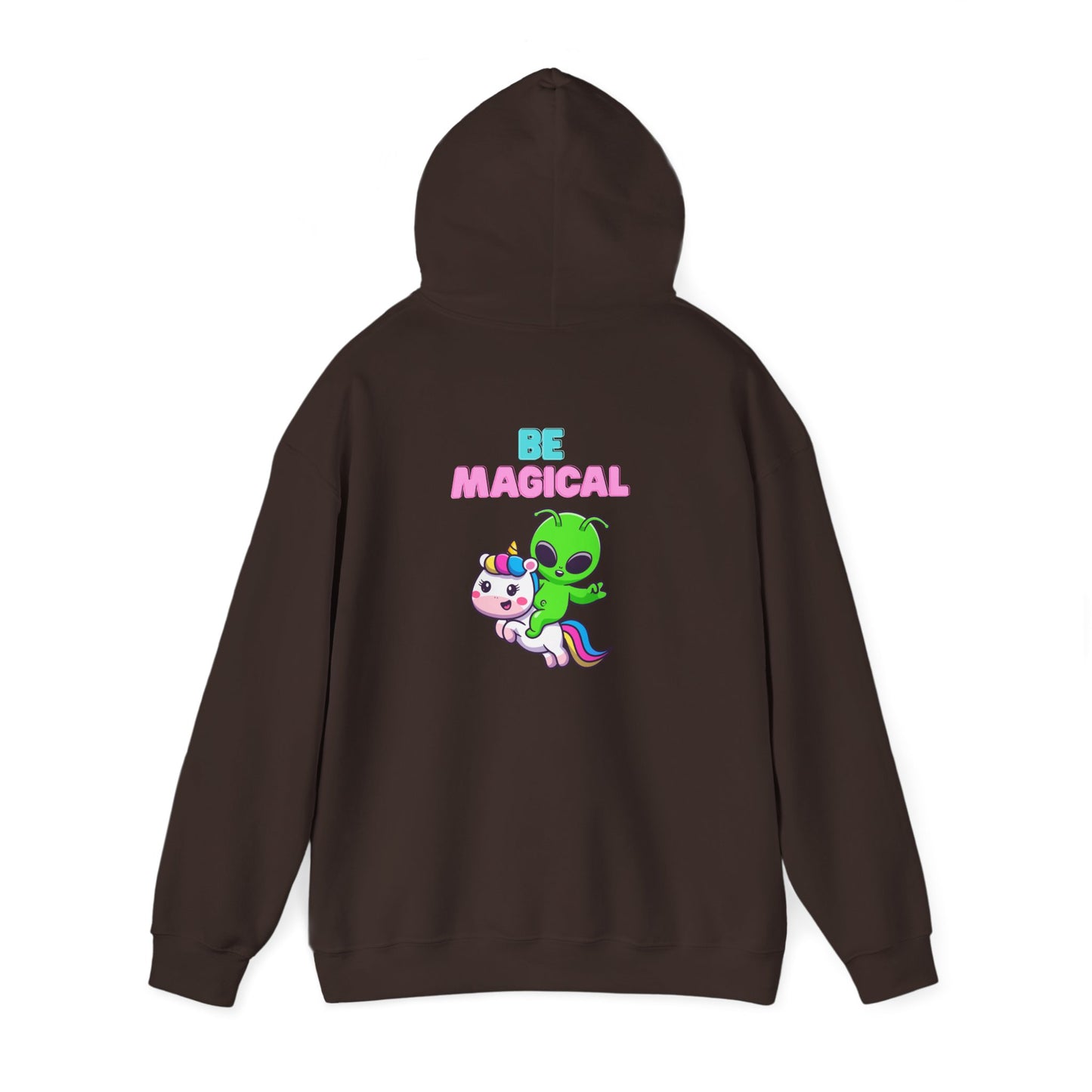 Magical Alien Riding Unicorn Hoodie — Cute Pastel Space Fantasy Sweatshirt