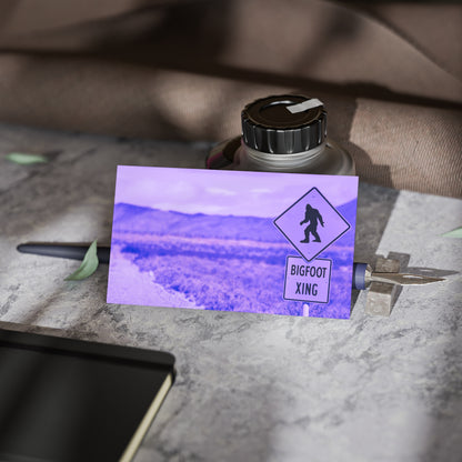 Bigfoot Crossing Business Cards — Novelty Outdoor-Themed Networking Cards