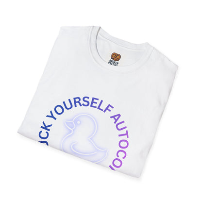 Duck Rubber Duck Graphic Tee — "Go Duck Yourself Autocorrect" Funny Pastel T-Shirt