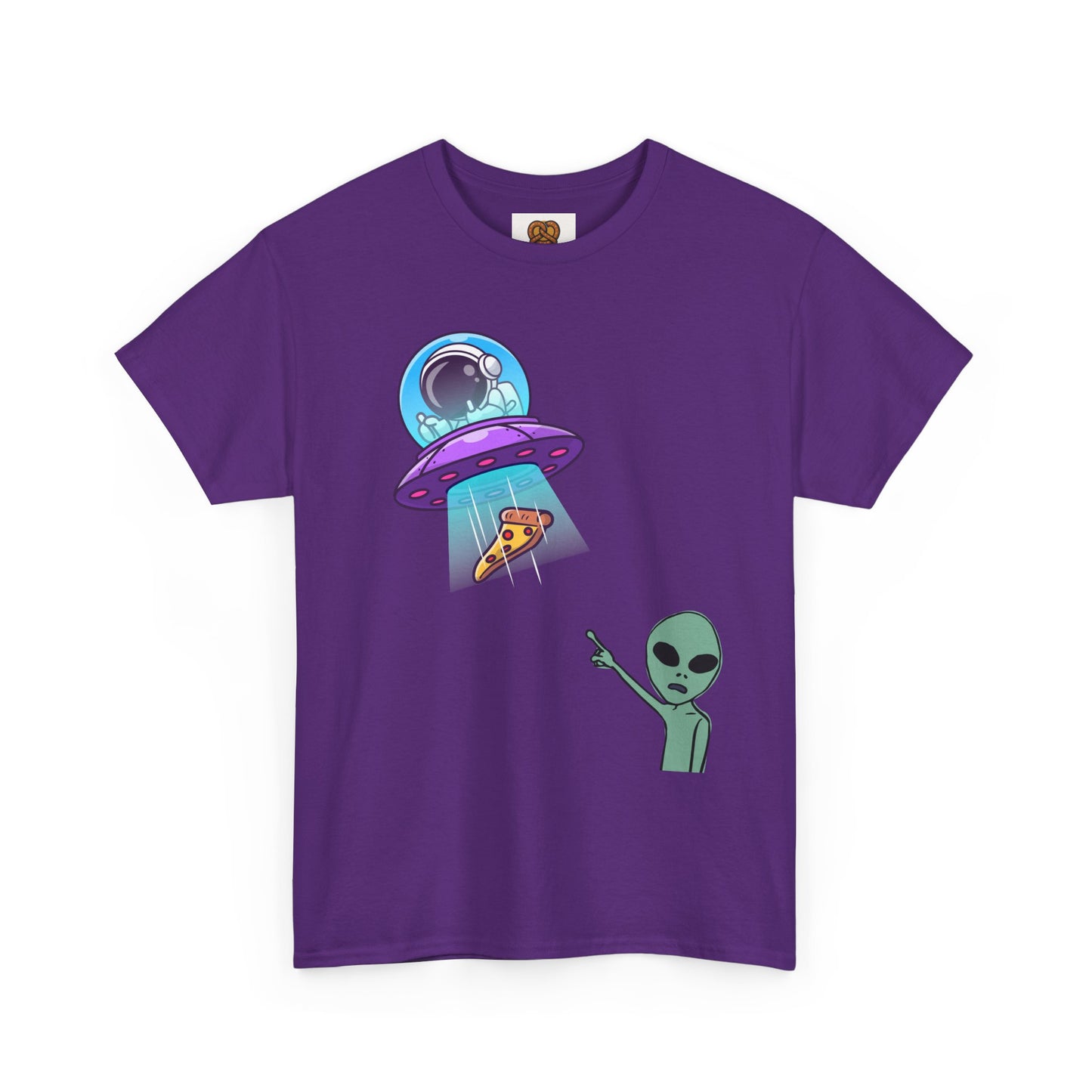 Alien Abduction Pizza T‑Shirt — Funny UFO Graphic Tee