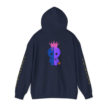 Princess Paranormal Hoodie — Cute Neon Crown Ghost Graphic Pullover