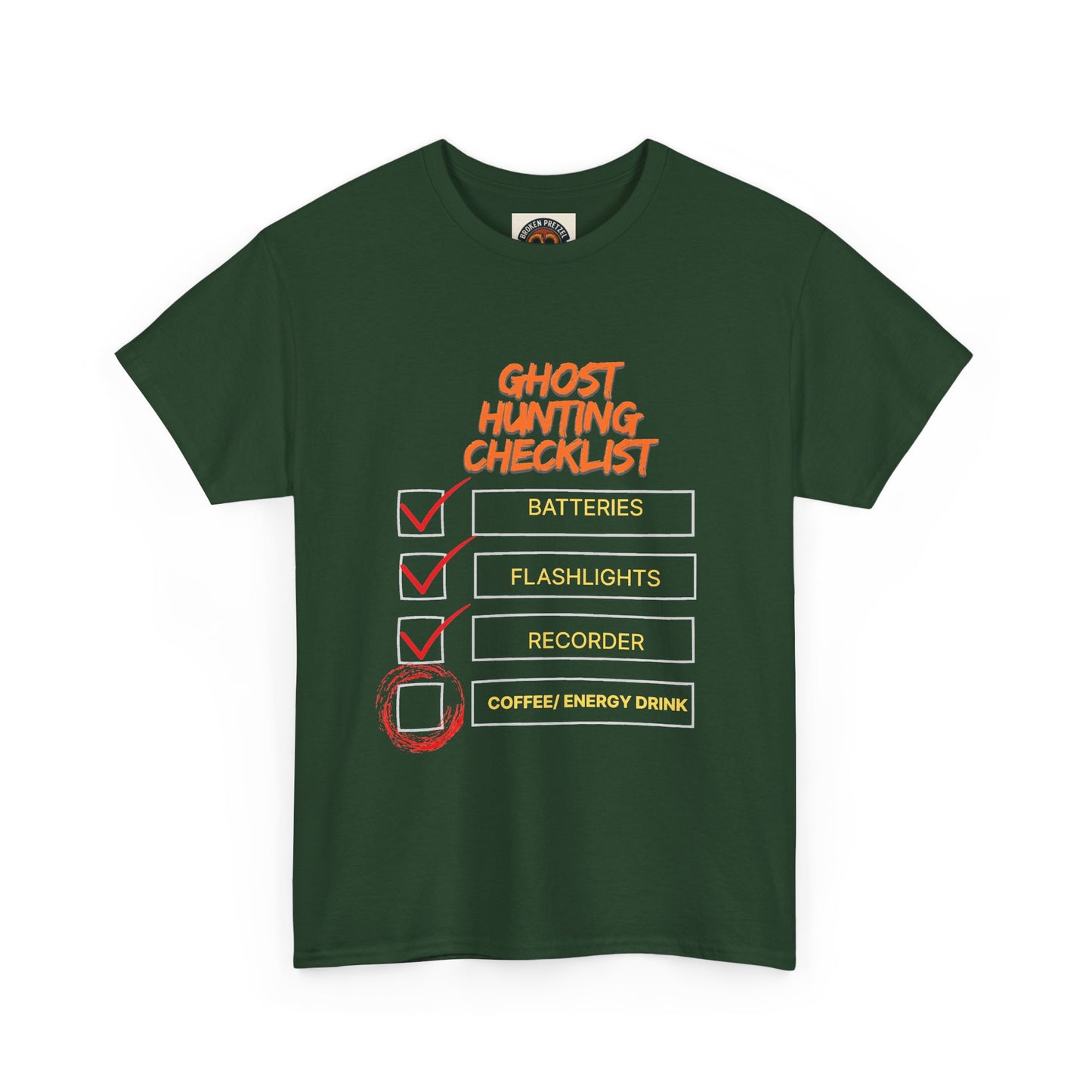 Ghost Hunting Checklist T-Shirt — Paranormal Investigator Tee