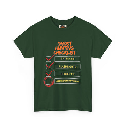 Ghost Hunting Checklist T-Shirt — Paranormal Investigator Tee
