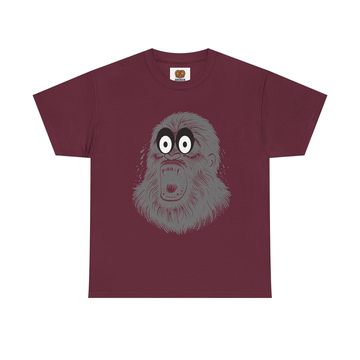 Screaming Ape Graphic Tee — Retro Monochrome Primate Design