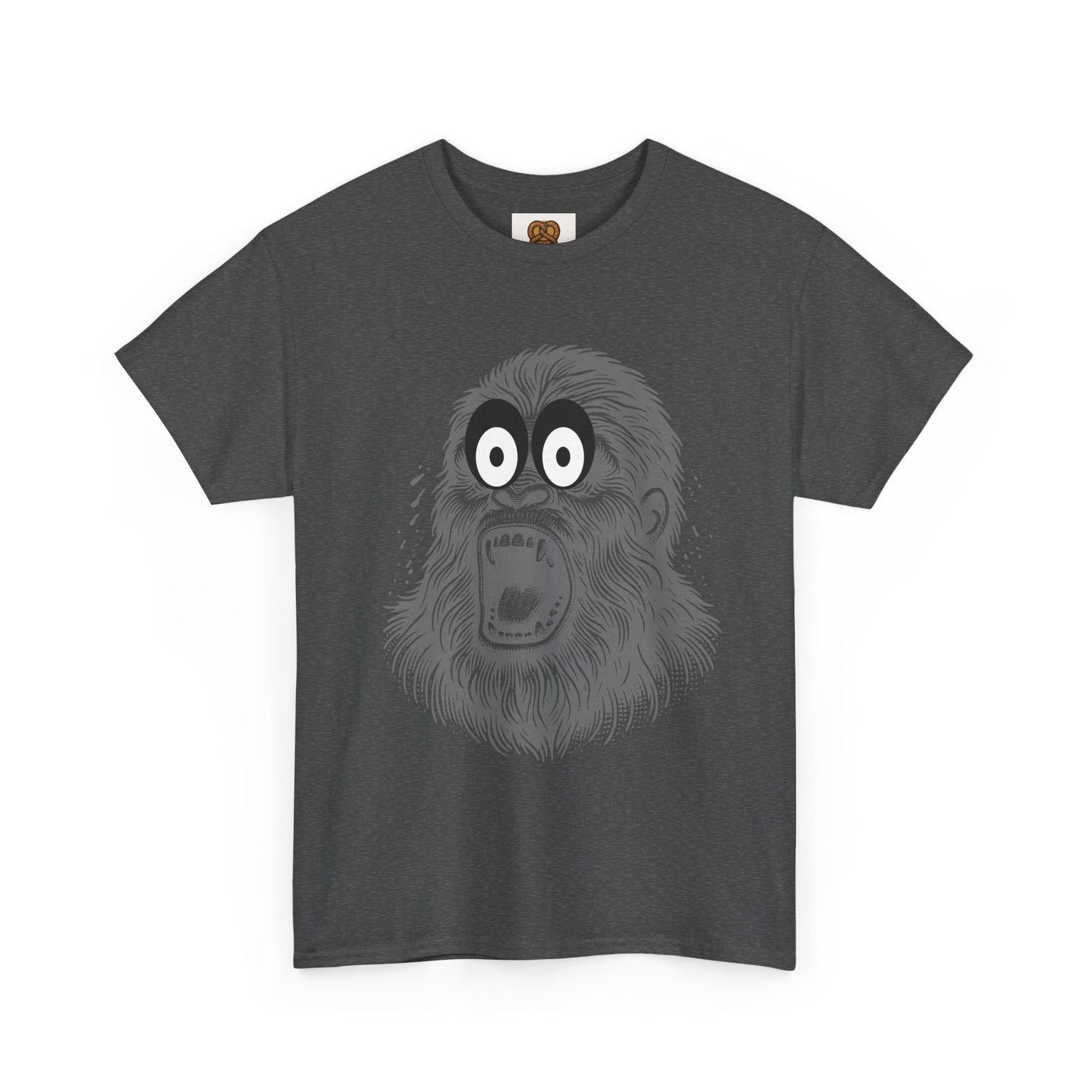 Screaming Ape Graphic Tee — Retro Monochrome Primate Design