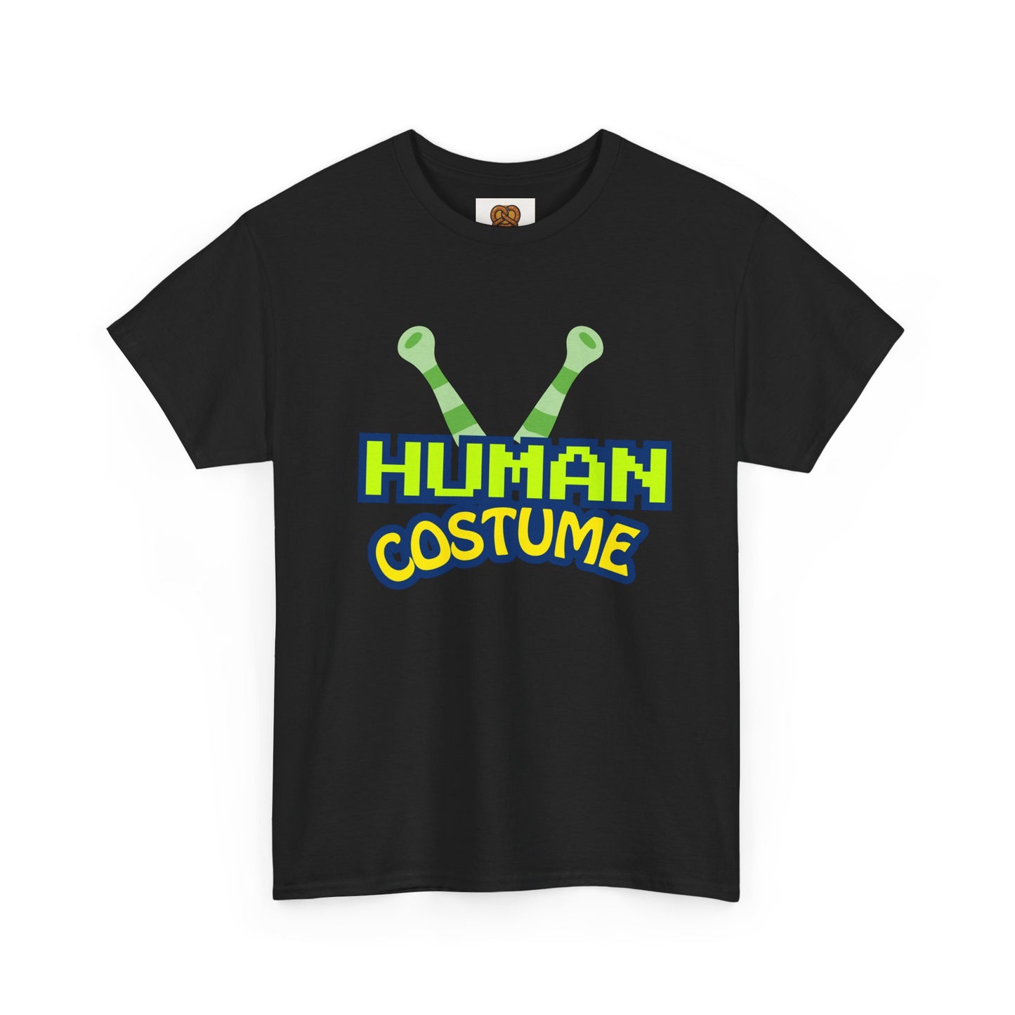 Alien Antenna "Human Costume" T‑Shirt — Funny Sci‑Fi Halloween Tee