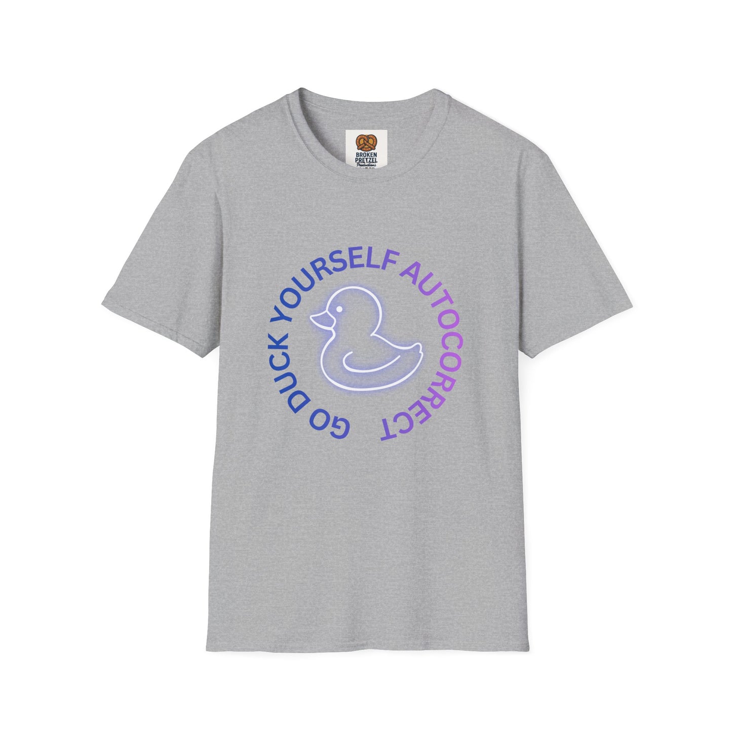Duck Rubber Duck Graphic Tee — "Go Duck Yourself Autocorrect" Funny Pastel T-Shirt