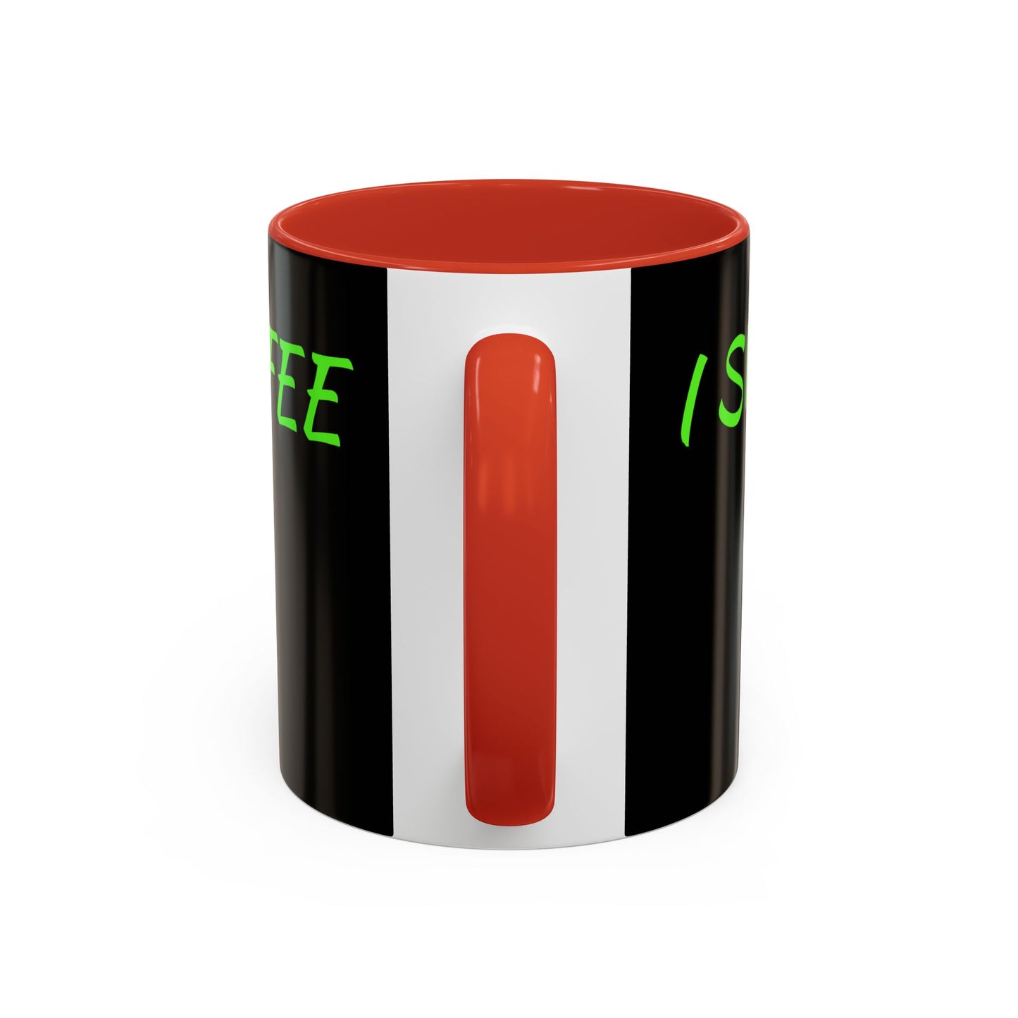 Funny Coffee Mug - "Dear It's Coffee Time" Neon Green Accent Mug (11/15oz)