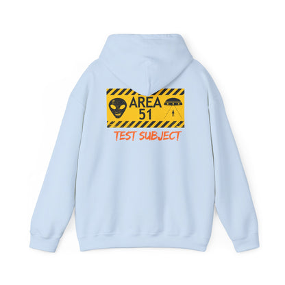Area 51 Test Subject Hoodie — Alien Graphic Hooded Sweatshirt