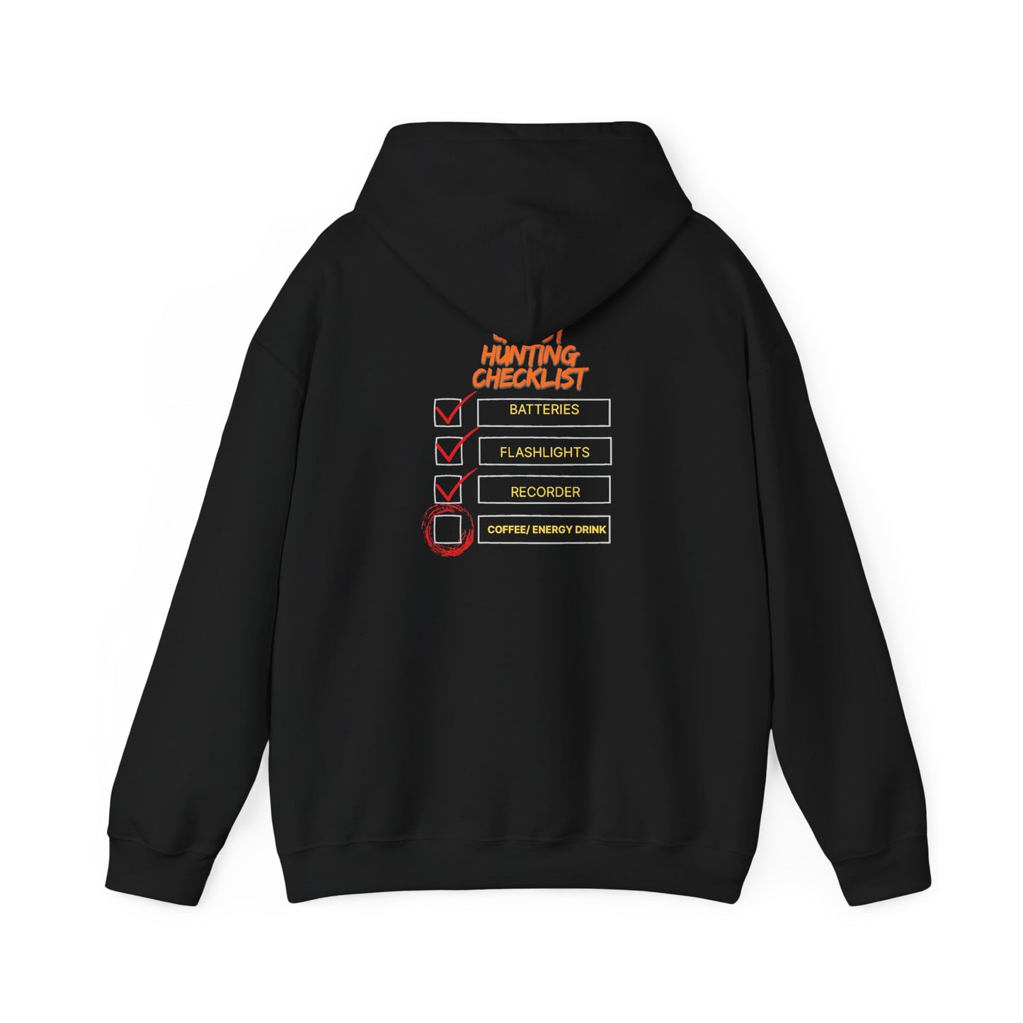 Hunting Checklist Hoodie — Funny Ghost Hunt Crewneck Sweatshirt