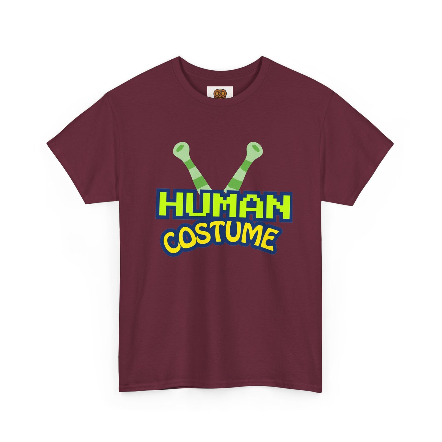 Alien Antenna "Human Costume" T‑Shirt — Funny Sci‑Fi Halloween Tee