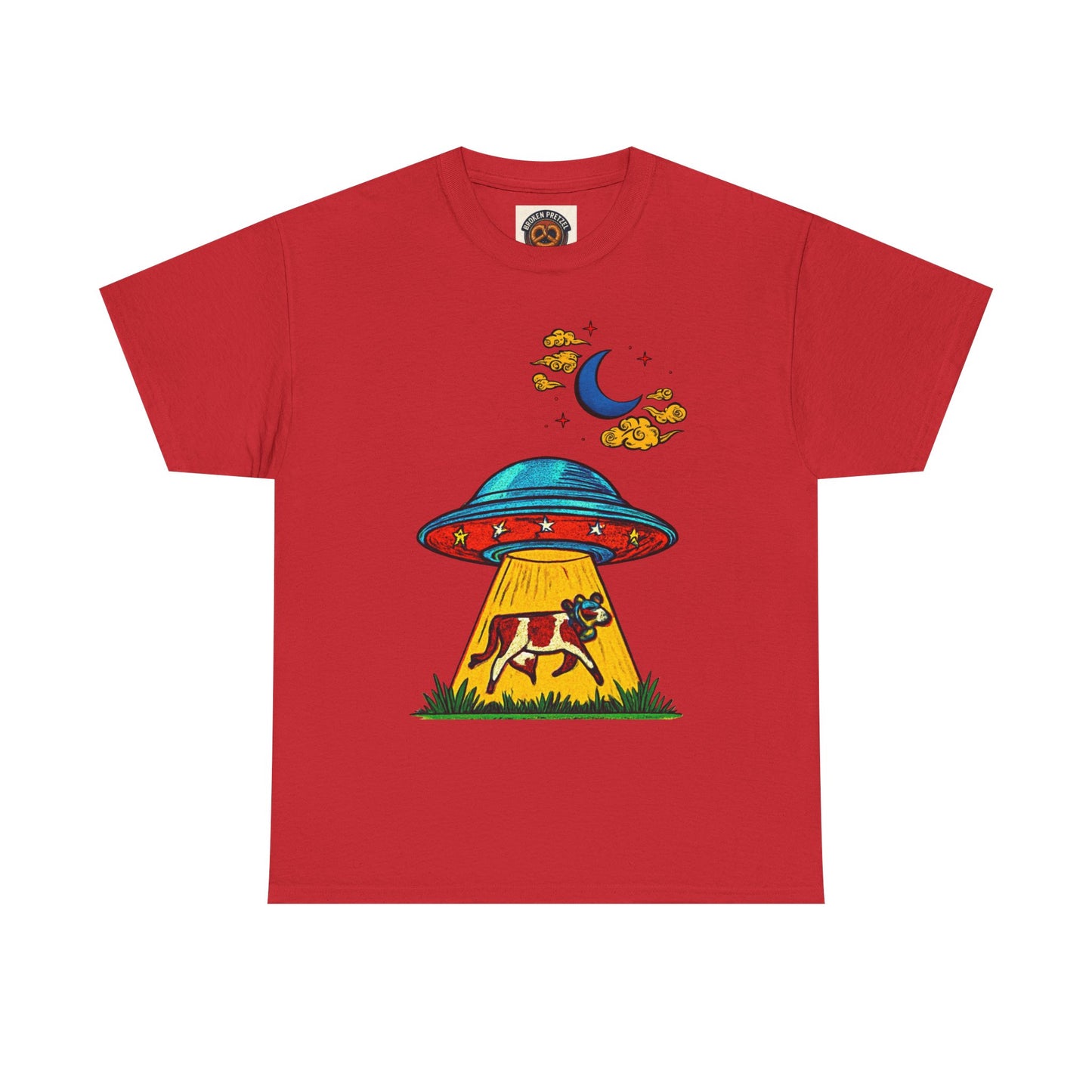 Alien UFO Cow Abduction T-Shirt