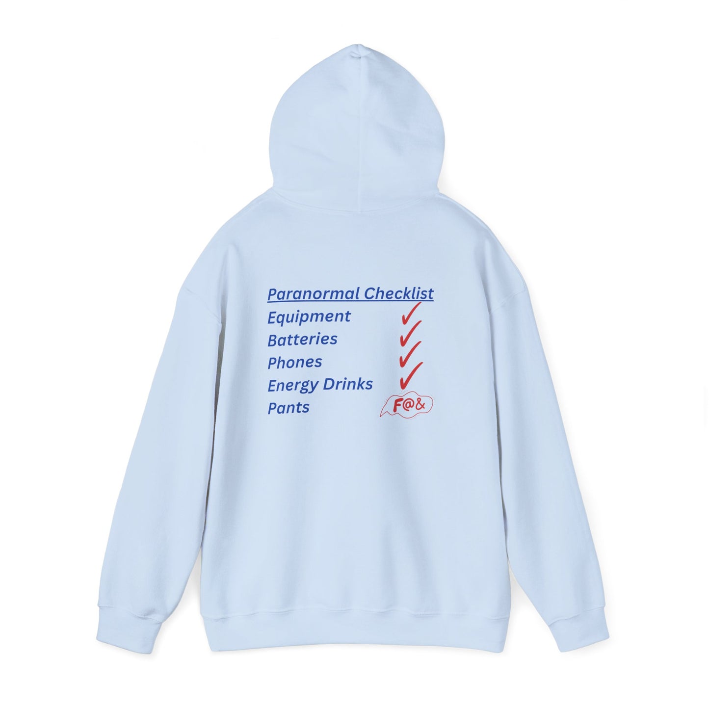 Paranormal Checklist Hoodie — Ghost Hunter Hooded Sweatshirt