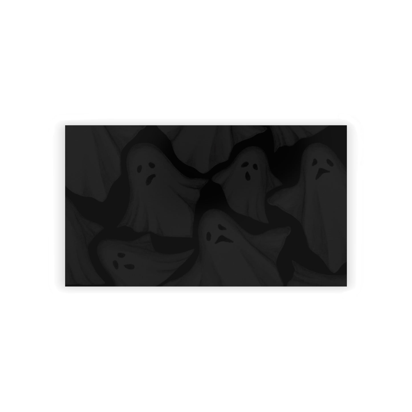 Ghost Pattern Business Cards — Dark Halloween Networking Cards