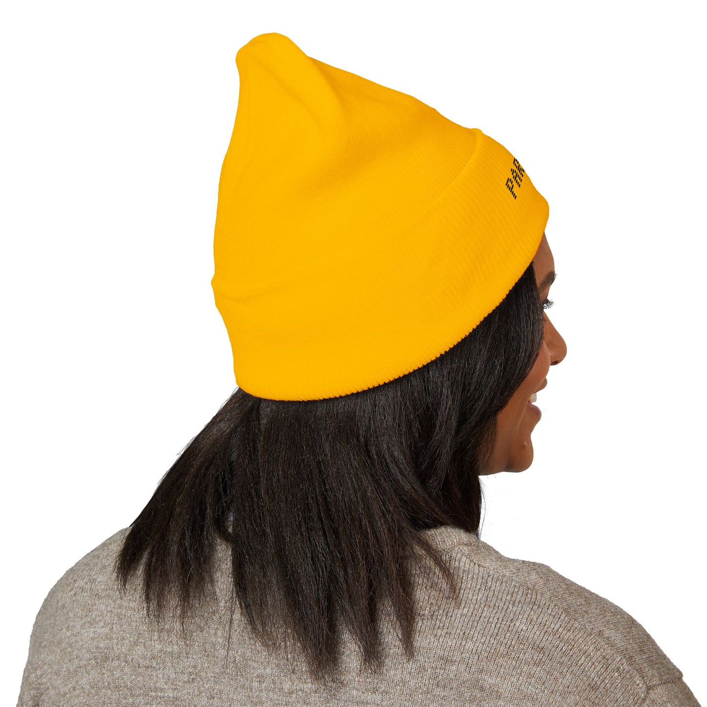 Paratees Embroidered Cuffed Beanie — Minimal Winter Knit Hat
