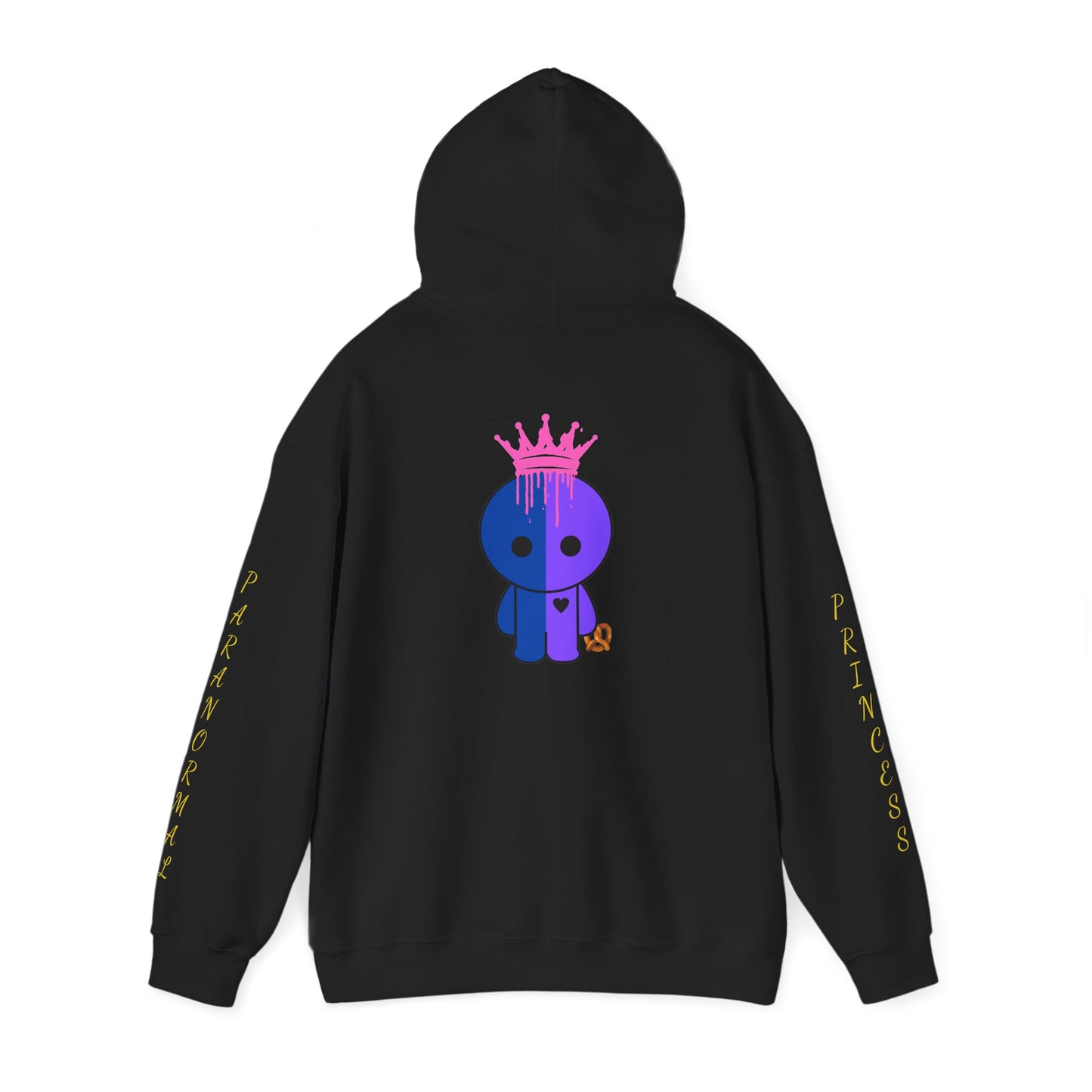 Princess Paranormal Hoodie — Cute Neon Crown Ghost Graphic Pullover