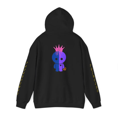 Princess Paranormal Hoodie — Cute Neon Crown Ghost Graphic Pullover