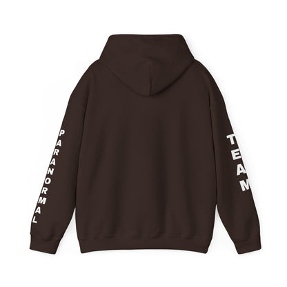 Paranormal Team Hoodie – Black Sleeve Print Hooded Sweatshirt