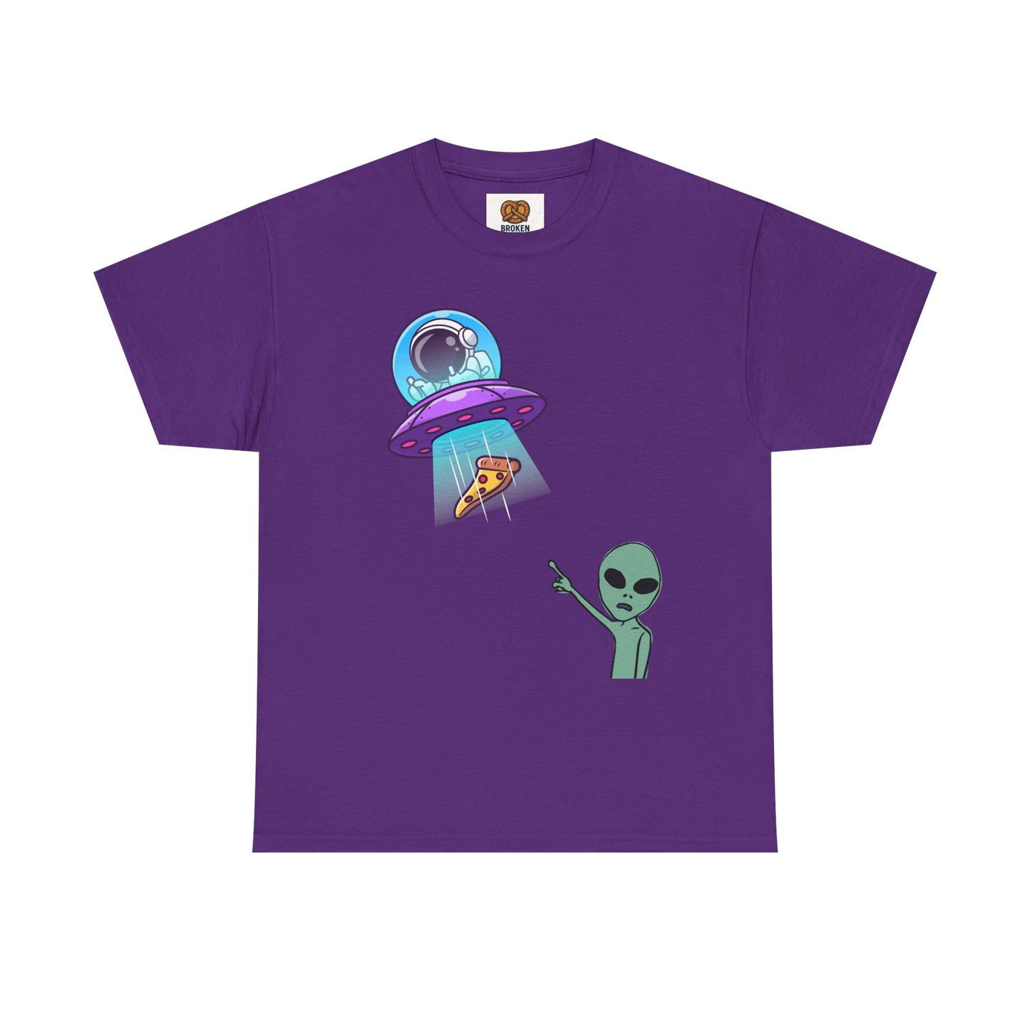 Alien Abduction Pizza T‑Shirt — Funny UFO Graphic Tee