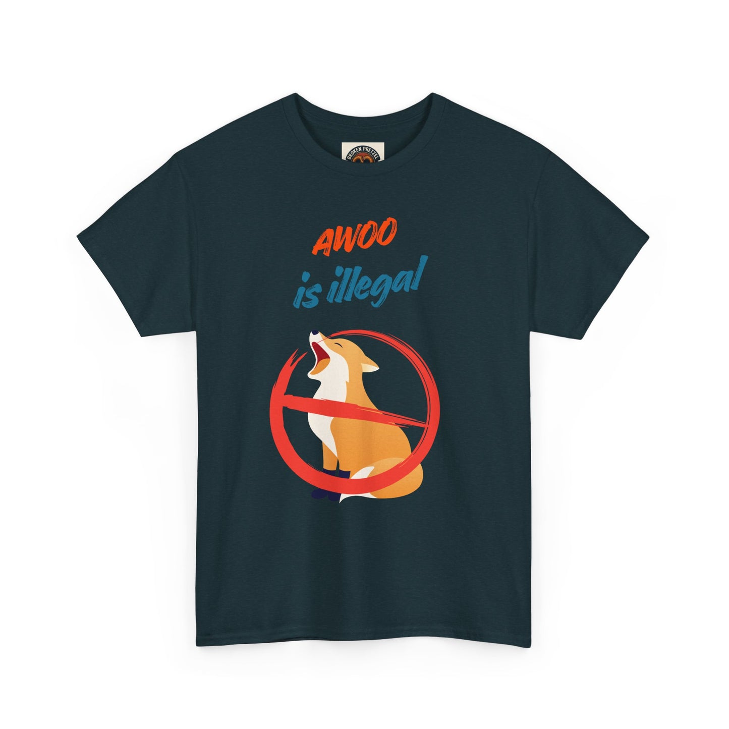 Graphic Tee — "Awoo Is Illegal" Corgi Protest Shirt